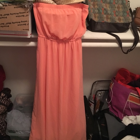 Coral maxi dress