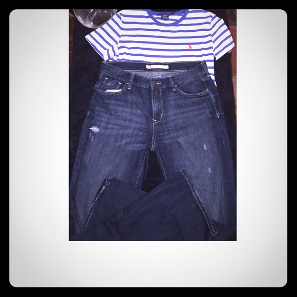 Dark Blue Old Navy Denim Flare Jeans