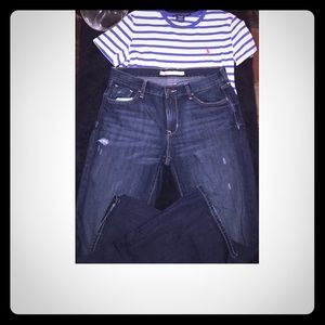 Dark Blue Old Navy Denim Flare Jeans