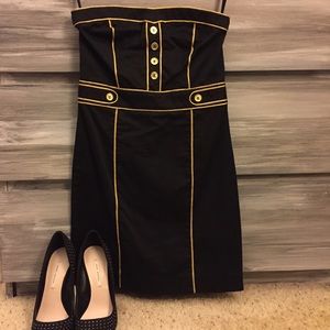 Black and gold dress