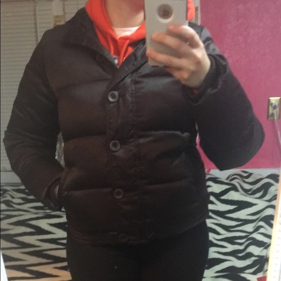 Brown Old Navy Puffer Coat - Picture 4 of 4