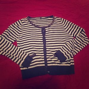 Navy cardigan sweater