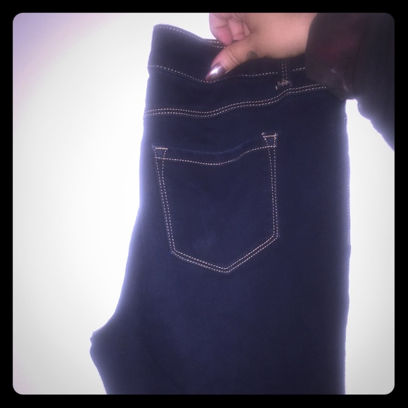 Dark blue skinny jeans, size 11. Blue Spice