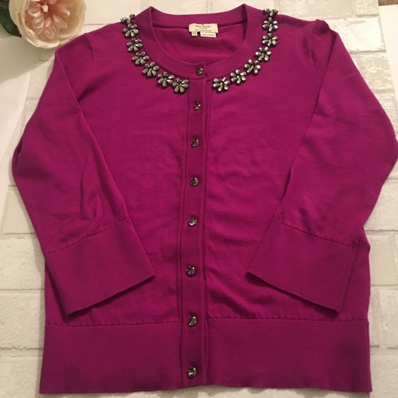 Kate Spade Jeweled Embellished Cardigan Bajarose - Picture 2 of 4