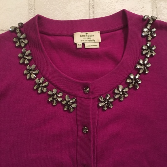 Kate Spade Jeweled Embellished Cardigan Bajarose - Picture 3 of 4