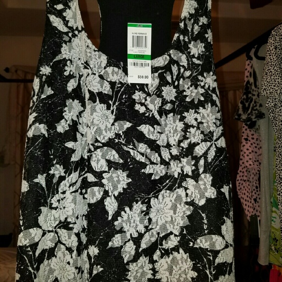 INC Black and SilverTop