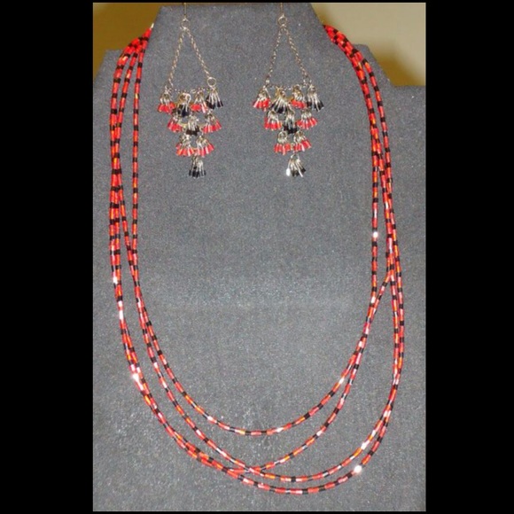 Red/Black jewelry set