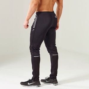 Men's gymshark Lunar reflective tapered bottoms