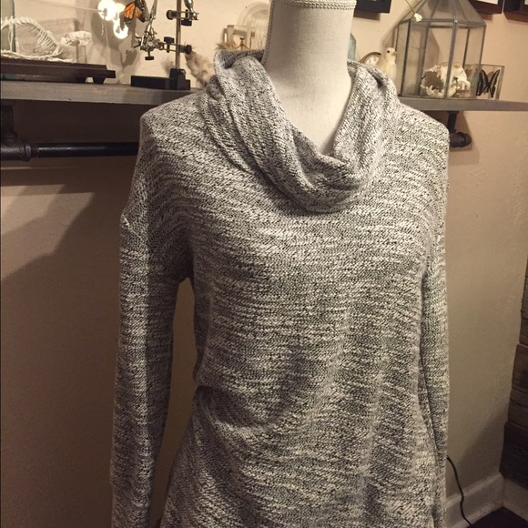 Grey Cowl Neck Sweater