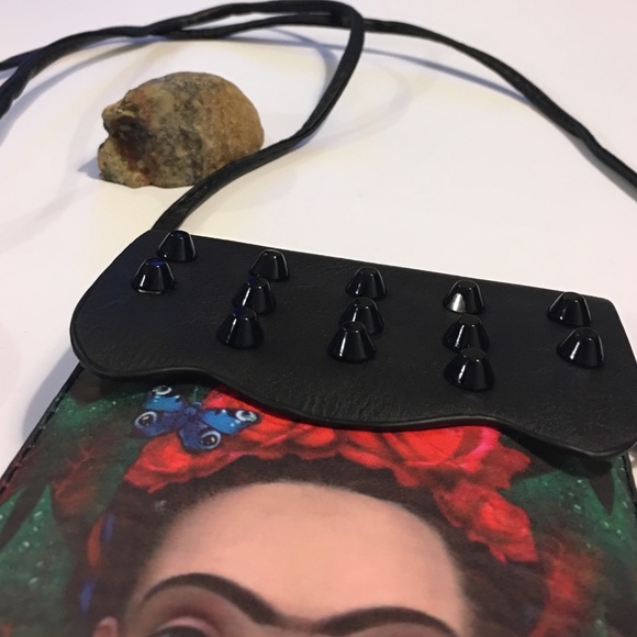 🆕 Black Frida Kahlo Cross Body Satchel Purse Bag - Picture 4 of 4