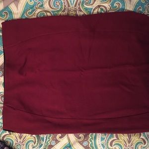 Maroon pencil skirt