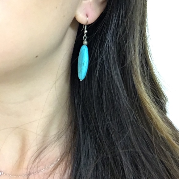 Turquoise earrings - Picture 2 of 2