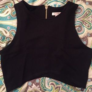 River Island black crop top