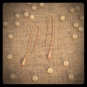 14k Rose Gold Threader Earrings