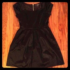 Black satin dress