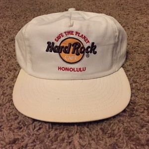 Vintage 80s Hard Rock Cafe snapback strap hat