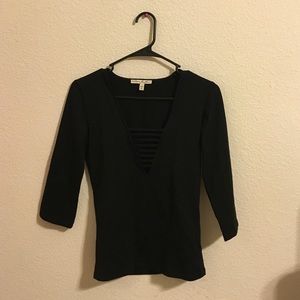 Black fitted express blouse