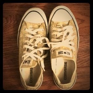 Gold sequined Converse sneaks
