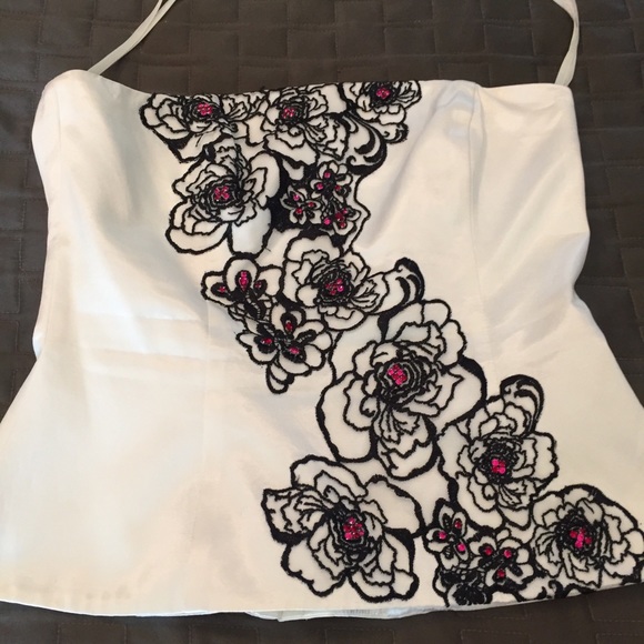 WHBM Jeweled Strapless Bustier