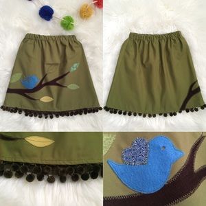 Kelley Hart Branch & Birdie Skirt With Pom-Poms