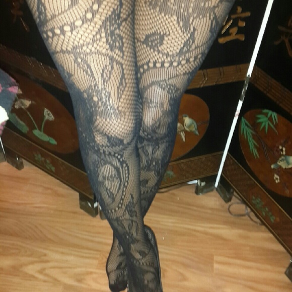 *!*Floral Lace Tights*!* - Picture 3 of 4