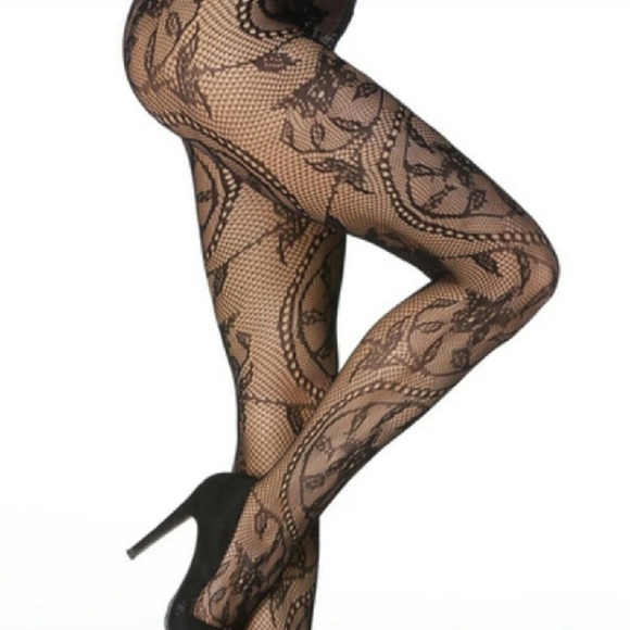 *!*Floral Lace Tights*!* - Picture 4 of 4