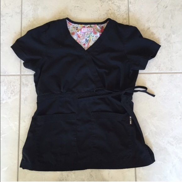 (RESERVED) KOI Black scrub top