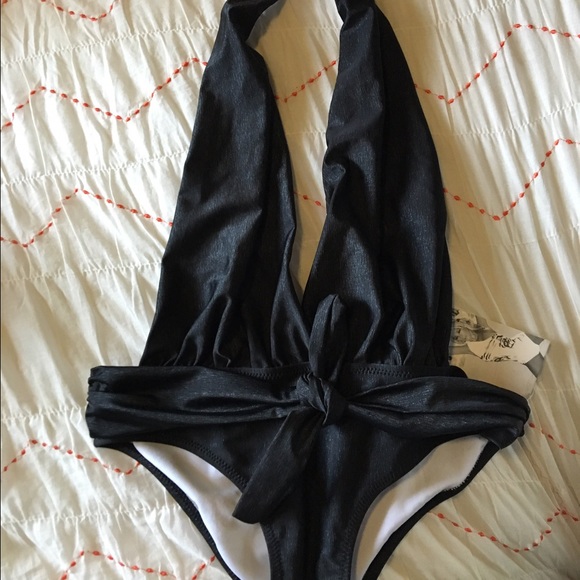 SHERIDYN FISHER SWIM NWT 1 piece suit halter - Picture 2 of 3