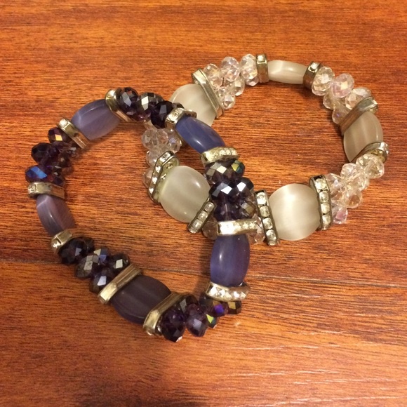 2 Swarovski Beaded Bracelets