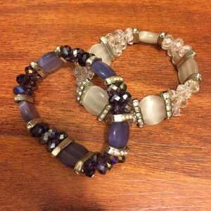 2 Swarovski Beaded Bracelets