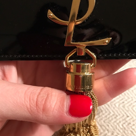 Saint Laurent Tassel Crossbody Bag Patent Small - Picture 2 of 4