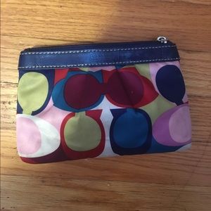Colorful print coach wallet