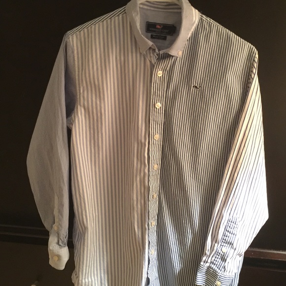 Vineyard vines size large boys striped button down - Picture 1 of 4