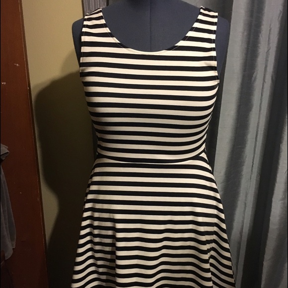 New Divided Blue/Stripped Dress