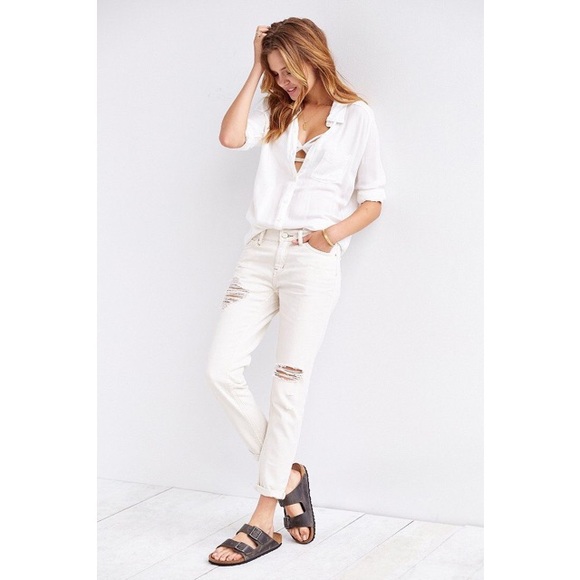 Urban Outfitters Denim - BDG White Distressed Boyfriend Jeans