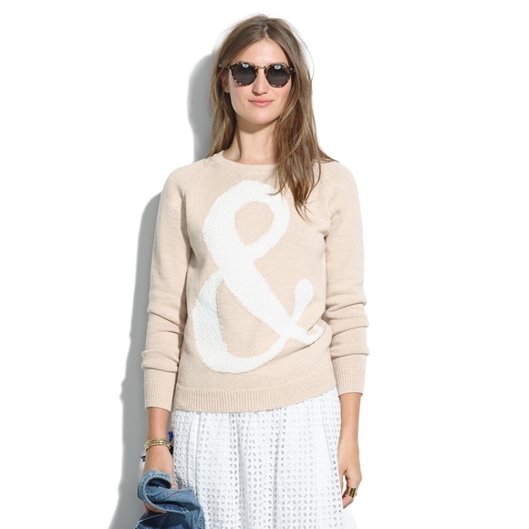 *MADEWELL AMPERSAND PULLOVER- SIZE SMALL