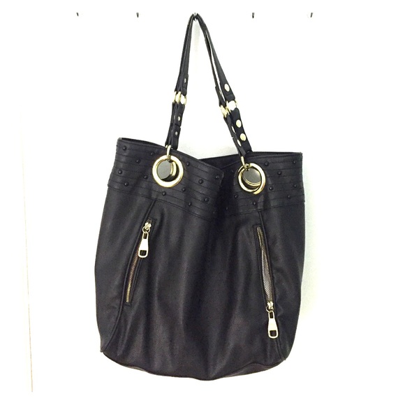 Steve Madden Black & Gold Oversized Tote