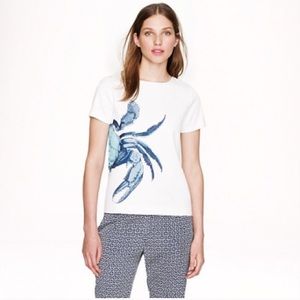 J. Crew crab top Aqua pool size 2 XS