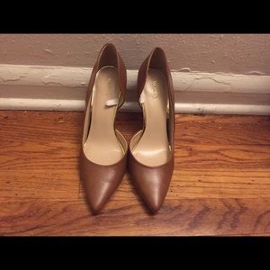 Nude Faux Leather Pumps