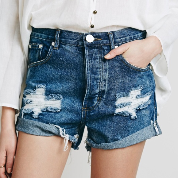 Free People x One Teaspoon Outlaw Boyfriend Short