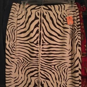 Brown/Tan tiger striped mini skirt