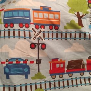Train themed twin bedding