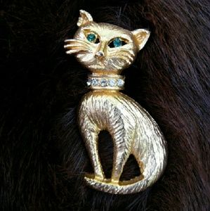 Vintage COOL CAT Kitten Pin / Brooch