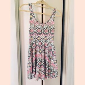 Aeropostale tribal pattern skater knit dress XS