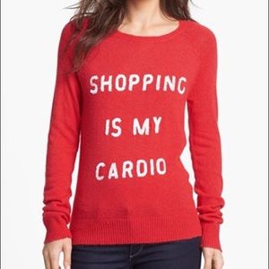 🌶Wildfox "Shopping is my Cardio" Sequin sweater