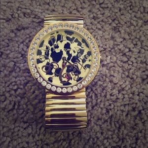 Betsey Johnson bling/cheetah watch