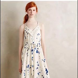 Anthropologie Maeve maxi inkdrop dress, size S.