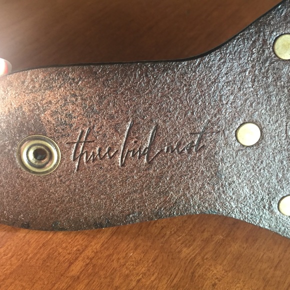 Leather Boho Cuff- Three Bird Nest - Picture 4 of 4