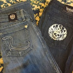Rock and republic skull jeans and RR pockets