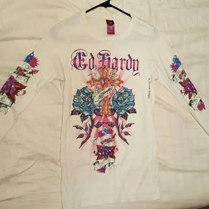 Beautiful Ed Hardy Women's long sleeve shirt
